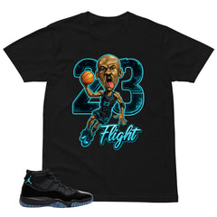 23 Flight MJ Shirt - Matching Air Jordan 11 Gamma Blue 2025