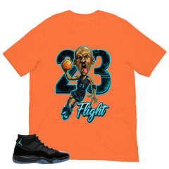 23 Flight MJ Shirt - Matching Air Jordan 11 Gamma Blue 2025