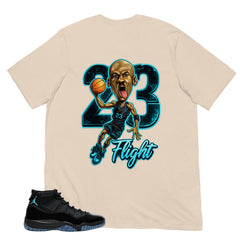 23 Flight MJ Shirt - Matching Air Jordan 11 Gamma Blue 2025