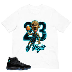 23 Flight MJ Shirt - Matching Air Jordan 11 Gamma Blue 2025