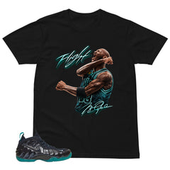 Flight Legend MJ Shirt - Matching Air Foamposite Pro 'Aqua'