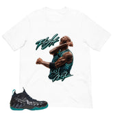 Flight Legend MJ Shirt - Matching Air Foamposite Pro 'Aqua'