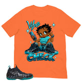 Vibe Check Shirt to Matching Foams Pro Aqua