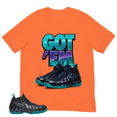 Got 'Em Sneaker Shirt to Matching Foams Pro Aqua