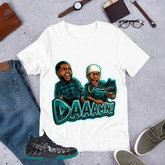 Daaamn Meme Shirt to Matching Foams Pro Aqua