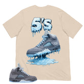 5's Dripping Shirt - to Matching 5s Wolf Grey