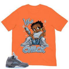 Graphic Tee Vibe Check Shirt - Matching Air Jordan 5 Retro 'Wolf Grey' 2026