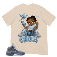 Graphic Tee Vibe Check Shirt - Matching Air Jordan 5 Retro 'Wolf Grey' 2026
