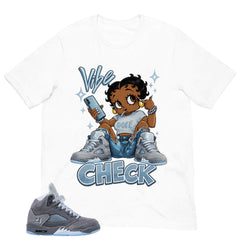 Graphic Tee Vibe Check Shirt - Matching Air Jordan 5 Retro 'Wolf Grey' 2026