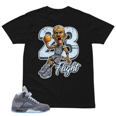 23 Flight MJ Shirt - Matching Air Jordan 5 Retro 'Wolf Grey' 2026