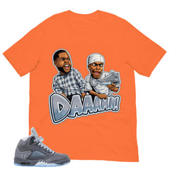 Daaamn Meme Shirt - Matching Air Jordan 5 Retro 'Wolf Grey' 2026