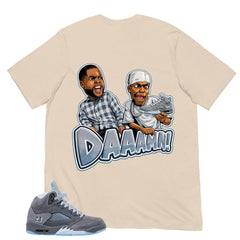 Daaamn Meme Shirt - Matching Air Jordan 5 Retro 'Wolf Grey' 2026