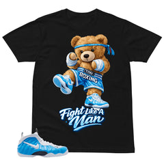 Flight Like A Man Bear Shirt - Matching Air Foamposite Pro 'University Blue' 2026
