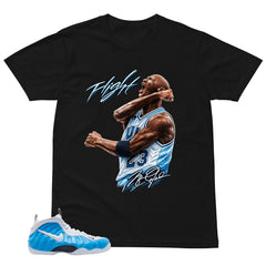Flight Legend MJ Shirt - Matching Air Foamposite Pro 'University Blue' 2026
