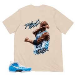 Flight Legend MJ Shirt - Matching Air Foamposite Pro 'University Blue' 2026