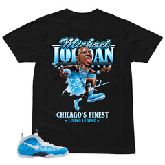 MJ Living Legend Shirt - Matching Air Foamposite Pro 'University Blue' 2026