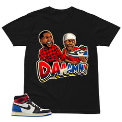 Daaamn Meme Shirt - Matching Air Jordan 1 Union x Fragment