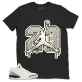 23 Legend Air Shirt Match Jordan 3 White Cement Reimagined