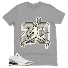 23 Legend Air Shirt Match Jordan 3 White Cement Reimagined