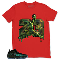 23 Dripping Shirt - Match Air Foamposite Pro Pine Green