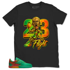 23 Flight MJ Shirt - Match Air Force 1 Stadium Green Crimson