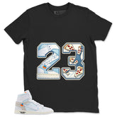 23 Flight MJ Shirt - Match Virgil Abloh x Air Jordan 1 Alaska