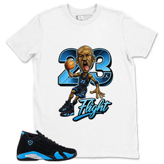 23 Flight Shirt- Match Air Jordan 14 Black University Blue 2026