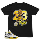 23 Flight Shirt - Match Air Jordan 4 Vivid Sulfur