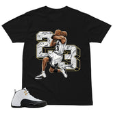 Number 23 Legend Shirt - Match Air Jordan 12 'Taxi'