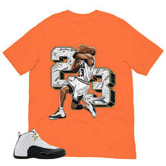 Number 23 Legend Shirt - Match Air Jordan 12 'Taxi'