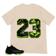 23 Legend MJ Shirt - Match Air Foamposite One Black Volt