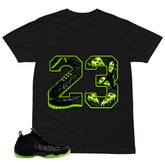 23 Legend MJ Shirt - Match Air Foamposite One Black Volt