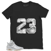 23 Legend MJ Shirt - Match Air Jordan 6 x Paris Saint-Germain Metallic Silver