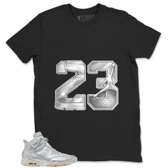 23 Legend MJ Shirt - Match Air Jordan 6 x Paris Saint-Germain Metallic Silver