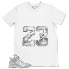 23 Legend MJ Shirt - Match Air Jordan 6 x Paris Saint-Germain Metallic Silver