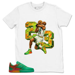 23 Legend Shirt - Match Air Force 1 Stadium Green Crimson