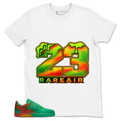 23 Rare Air Shirt - Match Air Force 1 Stadium Green Crimson