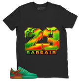 23 Rare Air Shirt - Match Air Force 1 Stadium Green Crimson