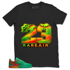 23 Rare Air Shirt - Match Air Force 1 Stadium Green Crimson