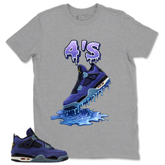 4's Dripping Shirt - Match Air Jordan 4 Retro 'Lakers'