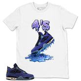 4's Dripping Shirt - Match Air Jordan 4 Retro 'Lakers'