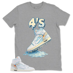 4's Dripping Shirt - Match Virgil Abloh x Air Jordan 1 Alaska