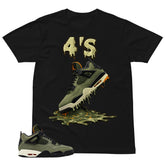 4's Dripping Sneaker Shirt - Match Air Jordan 4 Undefeated