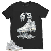 6's Dripping Shirt - Match Air Jordan 6 x Paris Saint-Germain Metallic Silver