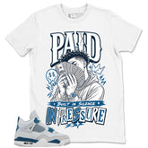 Cream Military Blue 4s Zadago Shirt Paid In Pressure Graphic