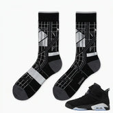 Chrome Socks ā Air Jordan 6 Retro Inspired Mid-Calf Unisex Crew Socks
