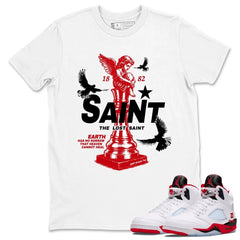 The Lost Saint Graphic Shirt - Match Air Jordan 5 'Fire Red' 2025