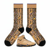 Afrobeats Sneaker Match Socks ā Air Jordan 7 Retro SE Inspired Mid-Calf Crew Socks
