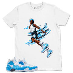 Air Ball Graphic Tee, Shirt to Match Air Foamposite Pro University Blue, Air Foamposite Unisex Blue Shirt