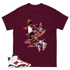 Air Ball Shirt - Match White Air Jordan 6 Carmine